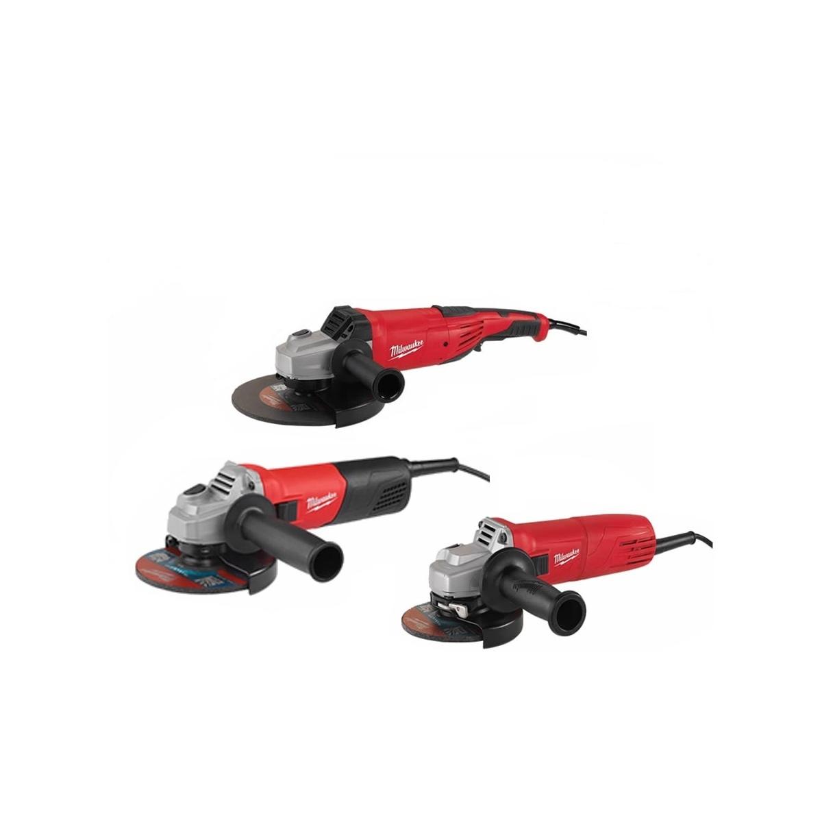 KIT 3 PZ SMERIGLIATRICE AG 800-115 E -800W / AG 10-125 E-1000W / AG  22-230<br /> 2200W