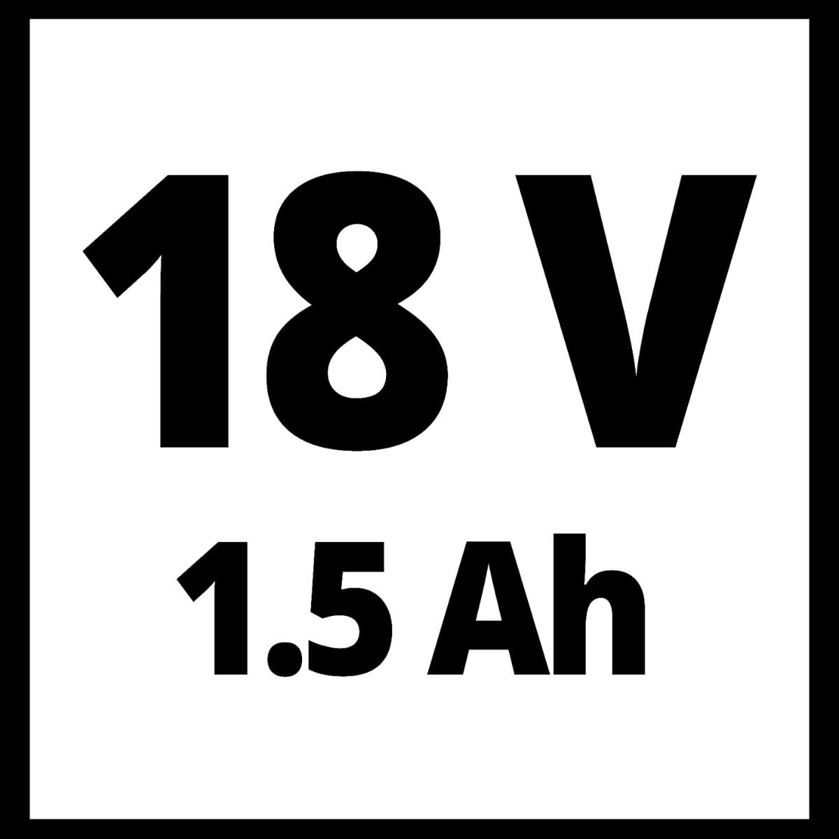 Einhell TE-CD 18/2 Li Kit (2x1,5 Ah) Trapano a Batteria, 12 W, 18 V, Nero, Grigio, Rosso, 3/8_pollice STANDARD