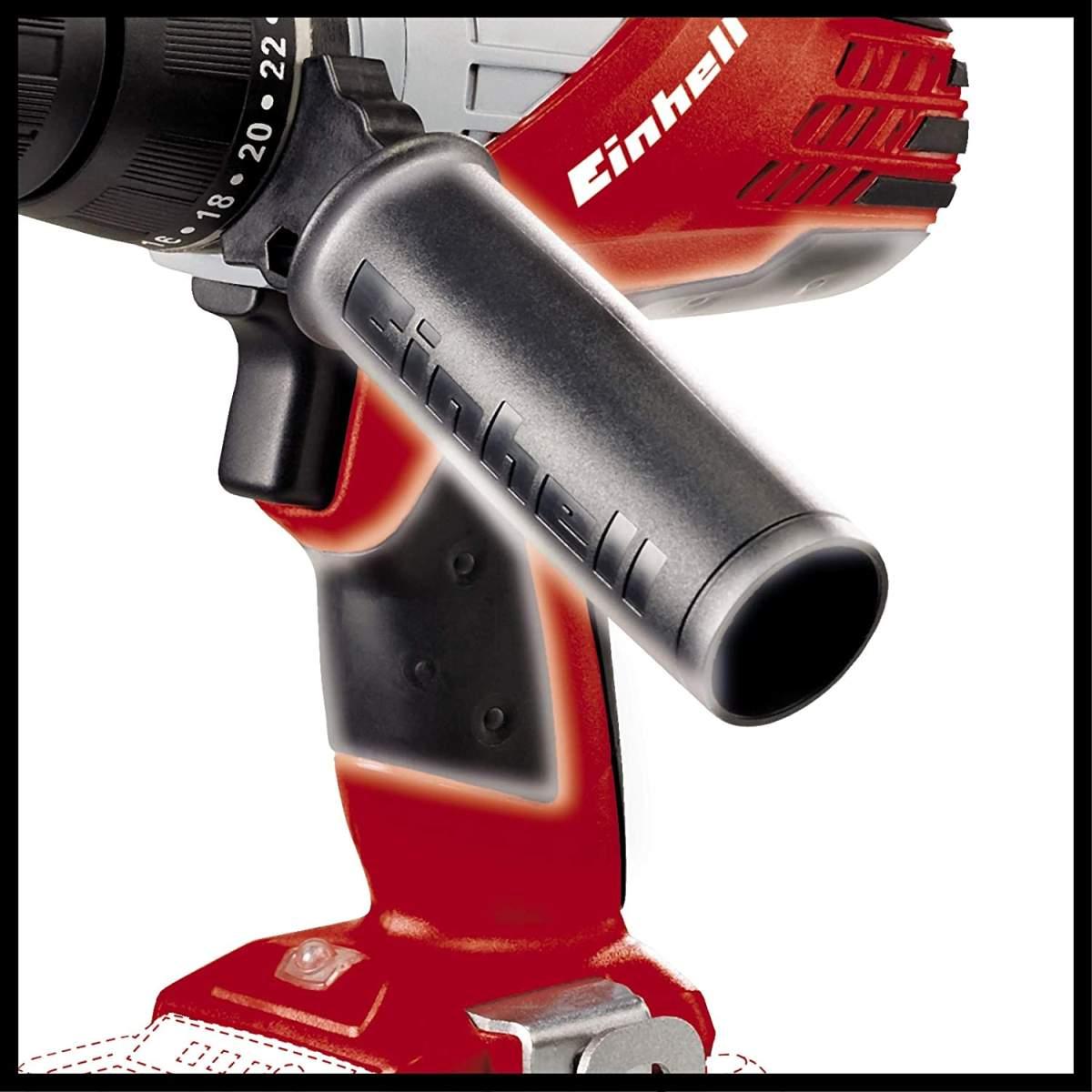 einhell 4513802 Trapano Avvitatore a Percussione a Batteria Te-CD, 18-2 Li-I-Solo, 18 V, Nero, Rosso, Set di 8 Pezzi Senza batteria