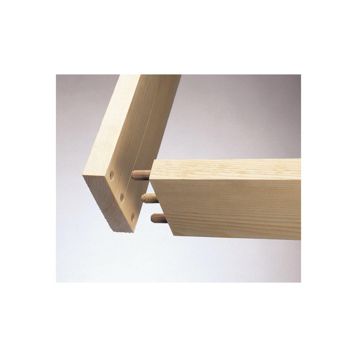 Spine in legno scanalate -  smussate 30 pz - Ø 10 x 40 mm