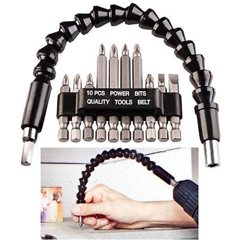 Set bits con alberino flessibile 300 mm - 11 pz