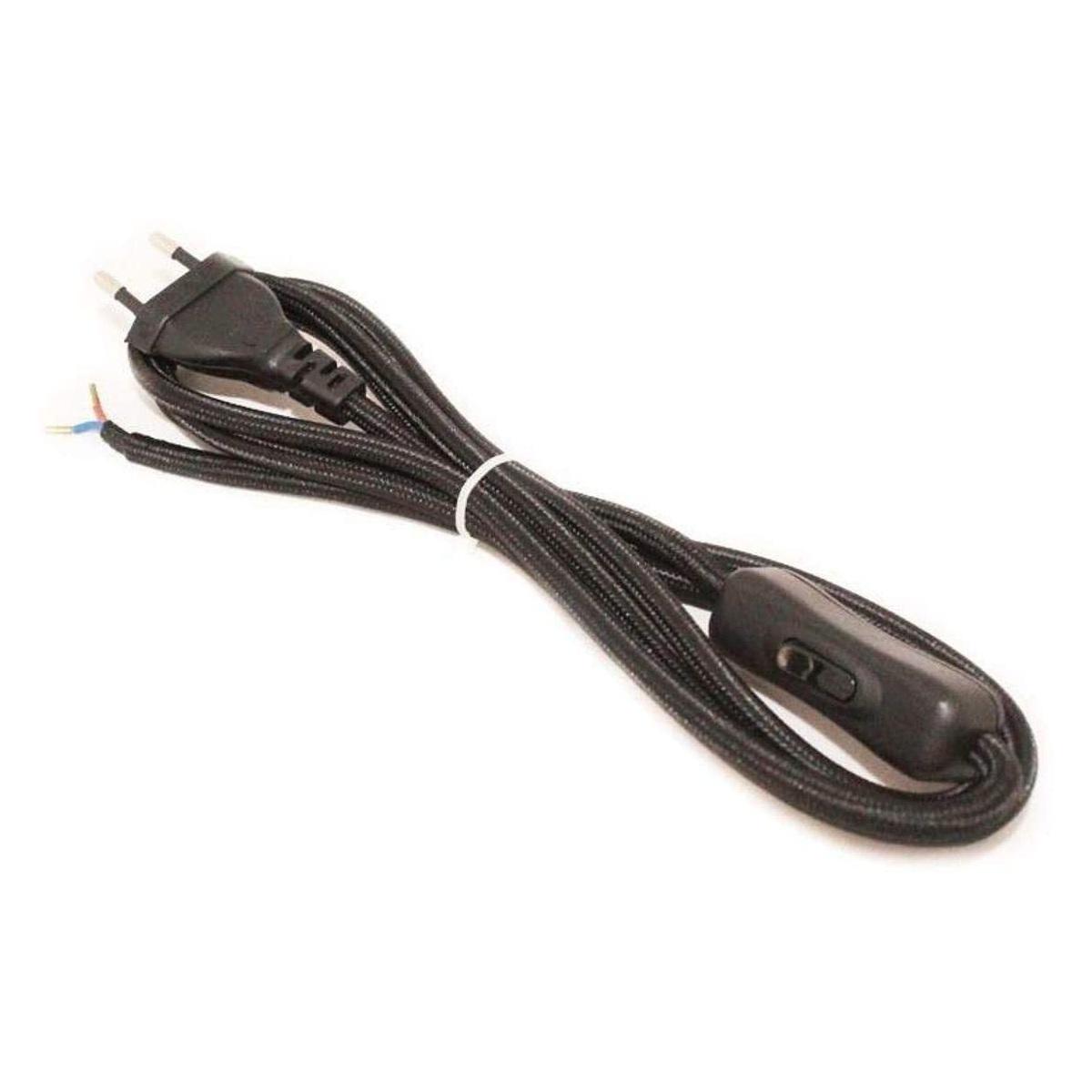 Cavetto cablato bajour  1,5 mt nero/bianco