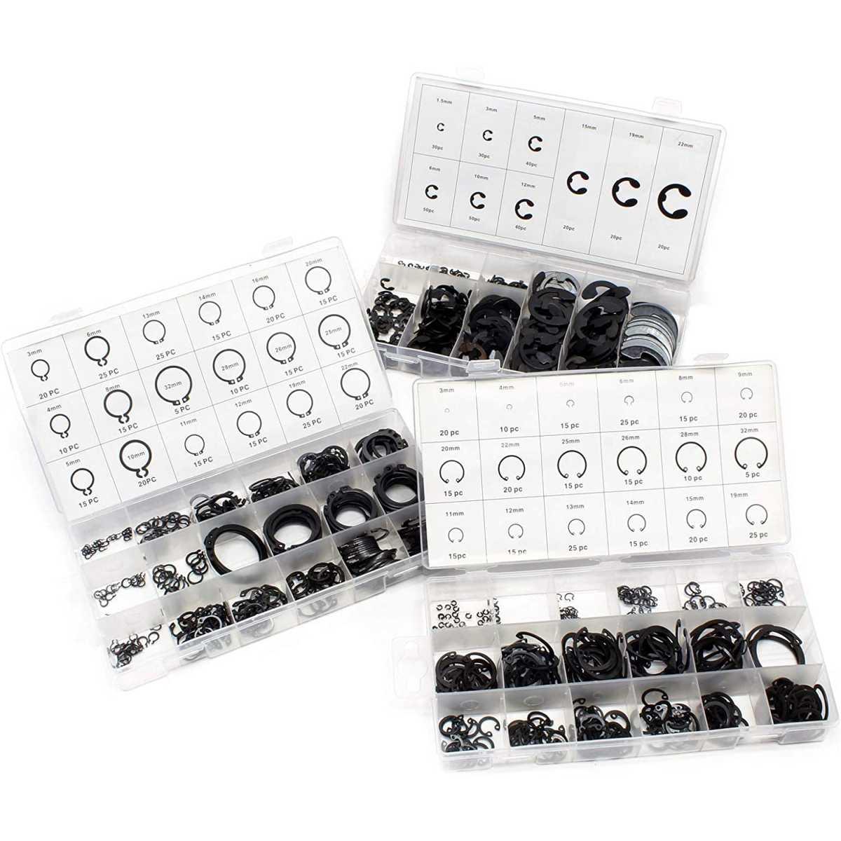 Assortimento anelli elastici esterni 300pz in cassetta