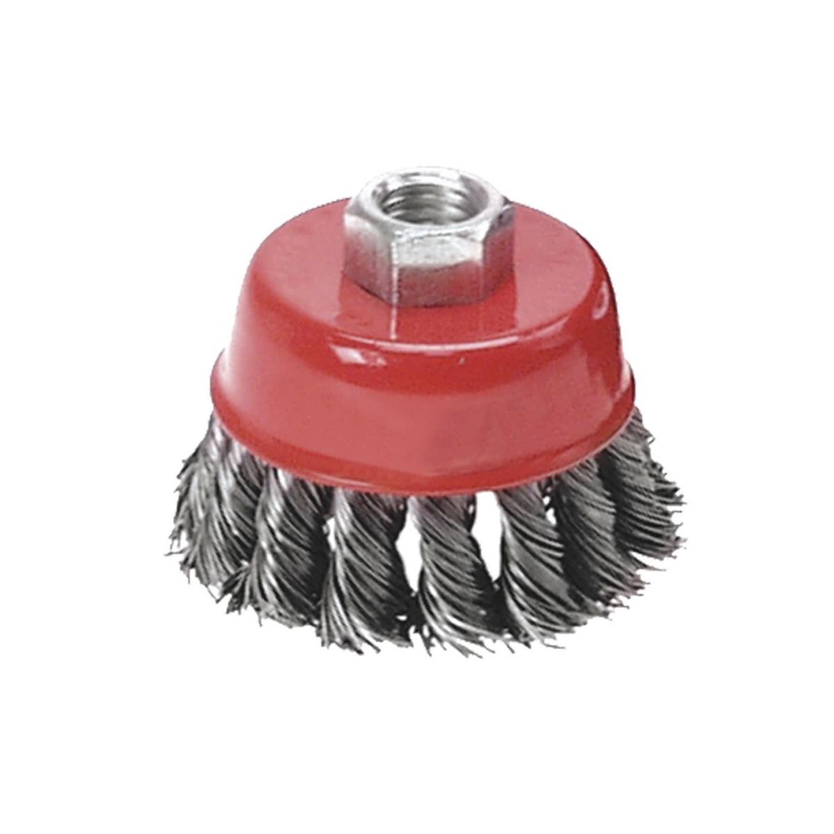 Spazzola a tazza d80 m14, inox