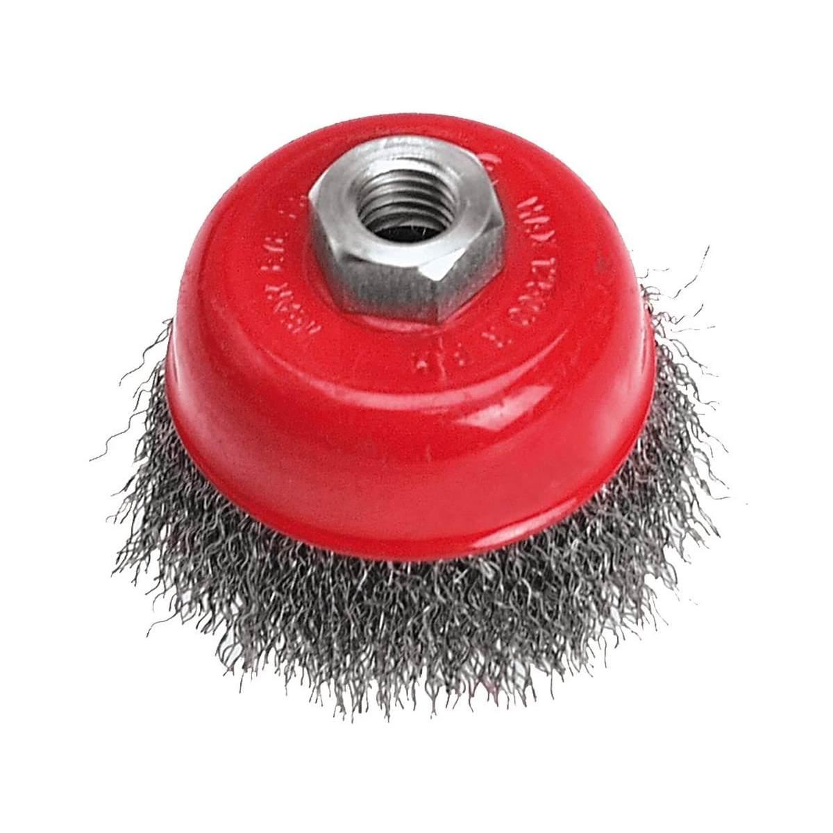 Spazzola  a tazza d100 fili acc. ritorti
