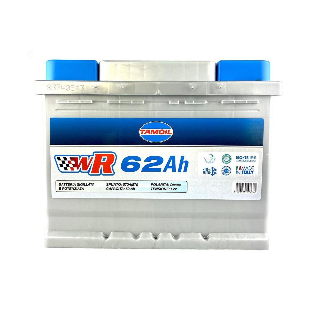 Batteria x auto 62 ah tamoil wr dx