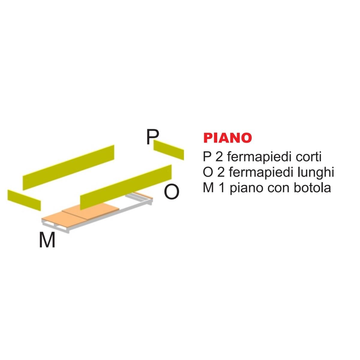 Piano lavoro acciaio per trabattello cervino