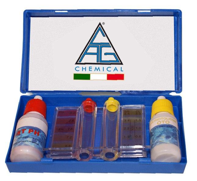 Kit test x acqua piscina chlorine/ph a gocce