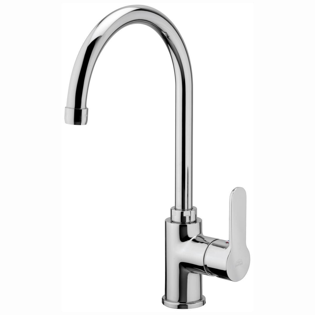 Miscelatore monoc. lavello canna alta linea blu