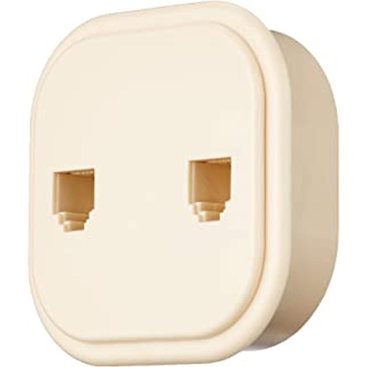 Adatt. telef. 1presa plug 2 usc. plug da muro