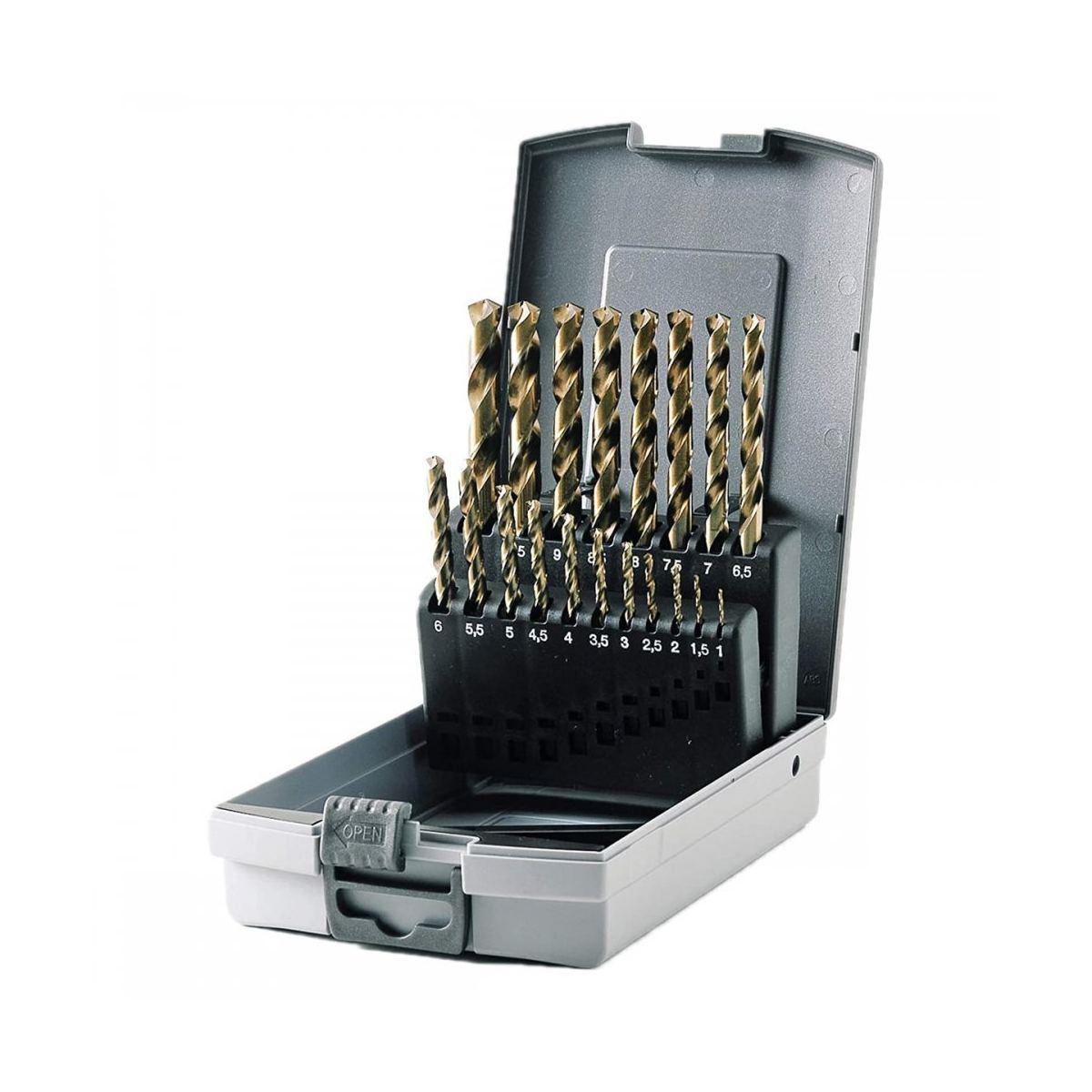 Assort. punte lucide -gripbox nero 1-10x0,5 19pz.