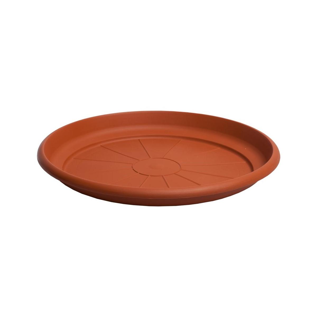 SOTTOVASO TONDO IN PVC COLORE TERRACOTTA cm. 18