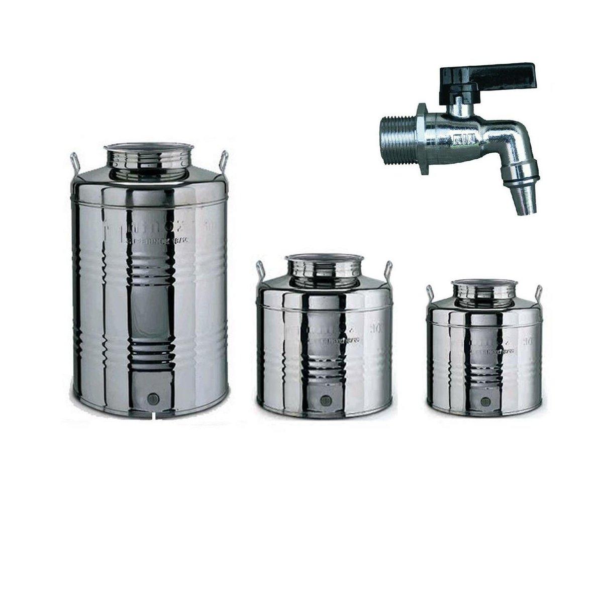 FUSTINO INOX PER OLIO Lt. 20