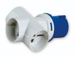 Adatt.ind.spina cee 3 prese schuko