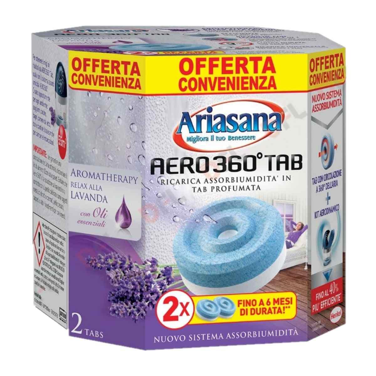 Ariasana aero 360° tab 24x450gr. lavanda - ricarica bipack