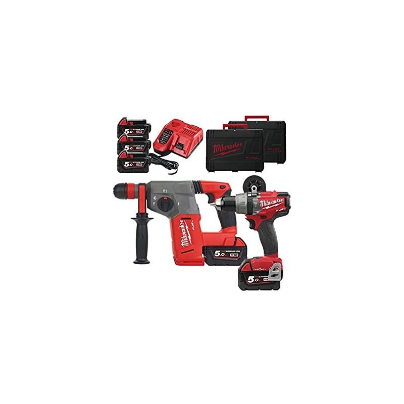 Kit tassellatore + trapano percussione 18 v 3 batt.5. ah