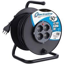 AVVOLGICAVO 5 Mt 4 PRESE SCHUKO-BIPASSO CAVO MMQ. 3X1,5