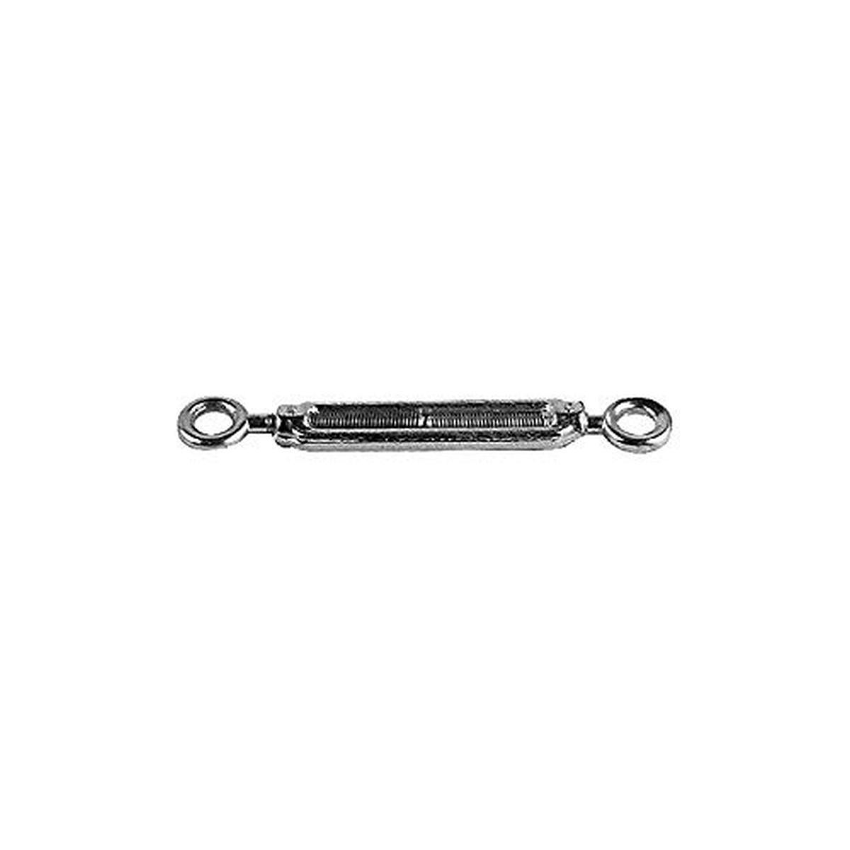 Tenditore a due occhi in acciaio zincato. 1/4 mm6